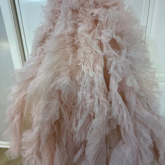 NWT | Mac Duggal 20592 Light Pink Glitter Tulle Gown Size 2 - Picture 15 of 16
